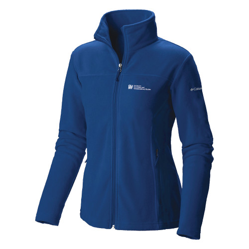 Columbia Womens Royal Full Zip Fleece Jacket-CUNY Baccalaureate Primary Mark