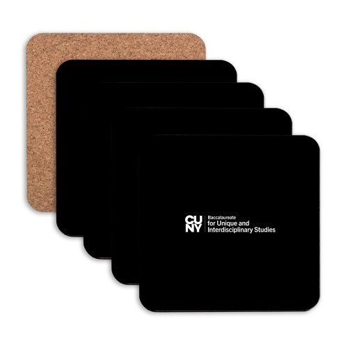 Hardboard Coaster w/Cork Backing 4/set-CUNY Baccalaureate Primary Mark