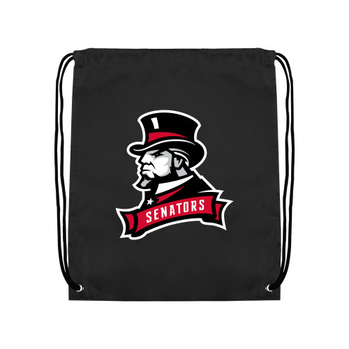  Black Drawstring Backpack - Senators