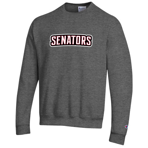  Champion Granite Heather Fleece Crew - Senators Word Mark