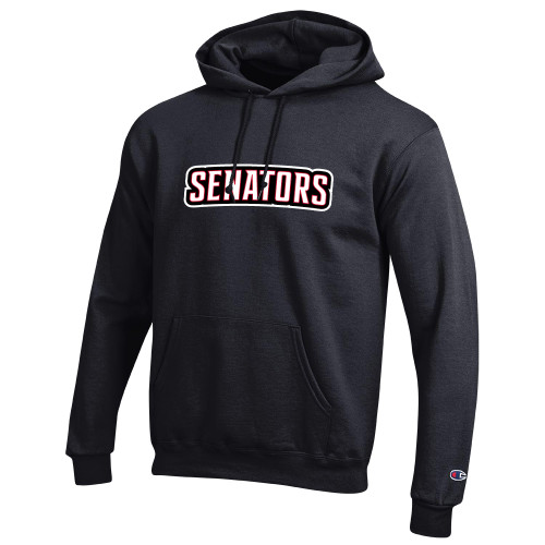  Champion Black Fleece Hoodie - Senators Word Mark