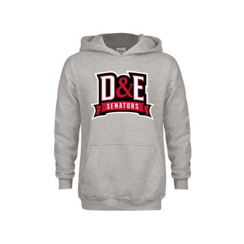  Youth Grey Fleece Hood - D and E Senators