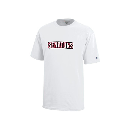  Champion Youth White Short Sleeve Tee - Senators Word Mark