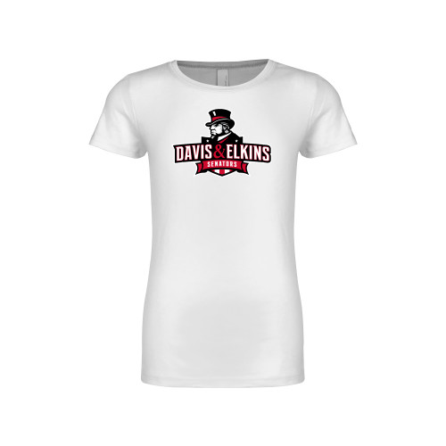  Next Level Girls White Fashion Fit T Shirt - Primary Mark
