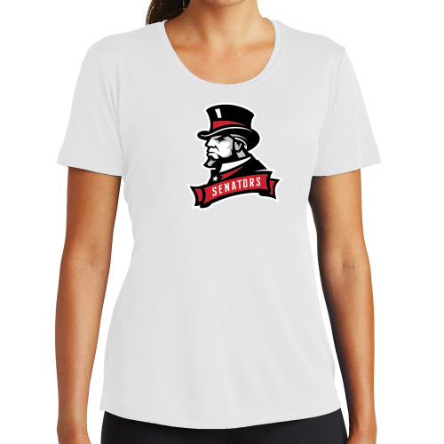  Womens White Performance Tee - Senators