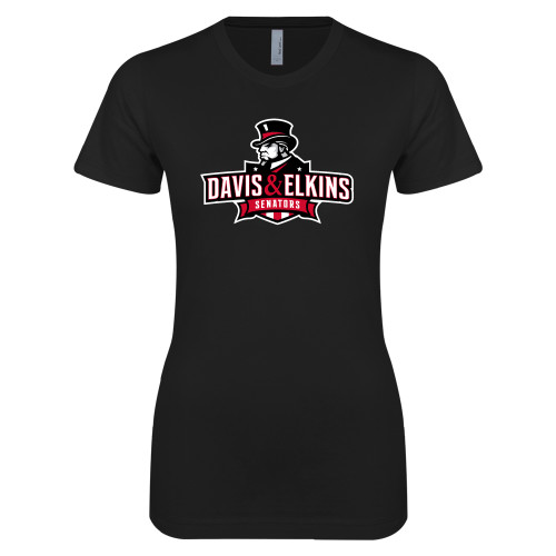  Next Level Womens Black Boyfriend Tee - Primary Mark