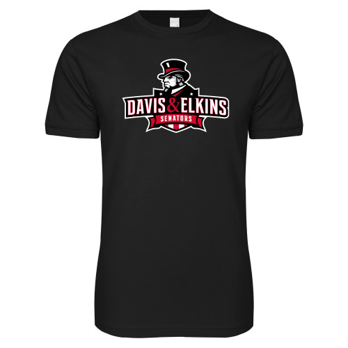  Next Level Black SoftStyle T Shirt - Primary Mark