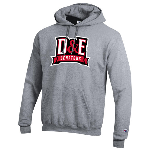  Champion Heather Grey Fleece Hoodie - D and E Senators