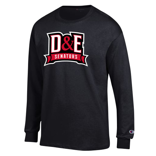  Champion Black Long Sleeve T Shirt - D and E Senators