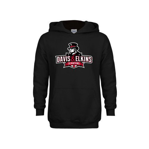  Youth Black Fleece Hoodie - Primary Mark