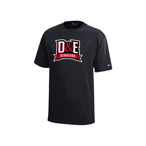  Champion Youth Black Short Sleeve Tee - D and E Senators