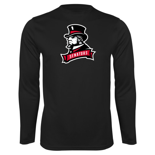  Black Performance Long Sleeve Shirt - Senators