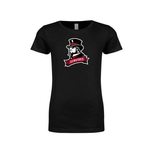  Next Level Girls Black Fashion Fit T Shirt - Senators