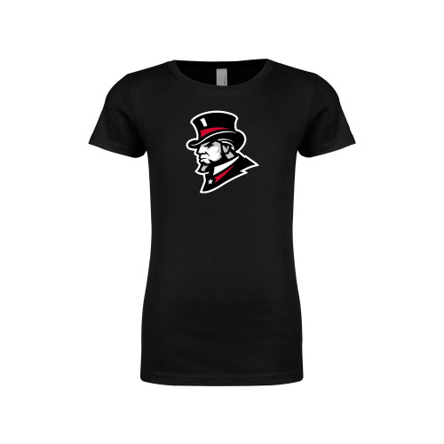  Next Level Girls Black Fashion Fit T Shirt - Senator Head