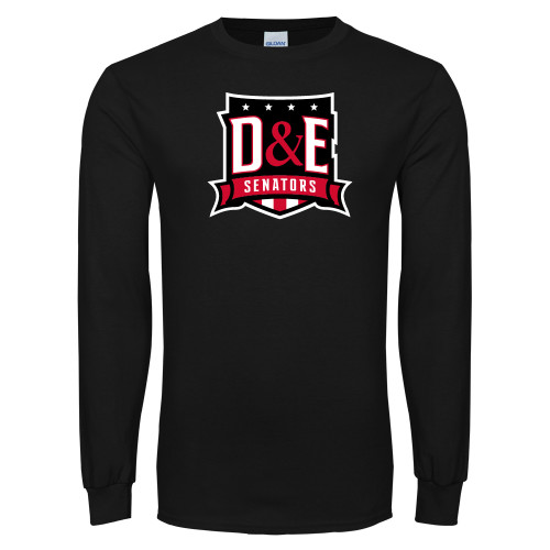  Black Long Sleeve T Shirt - DE Senators Shield