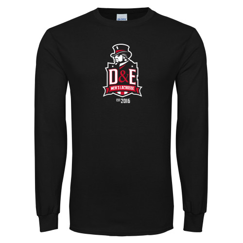  Black Long Sleeve T Shirt - Mens Lacrosse Established