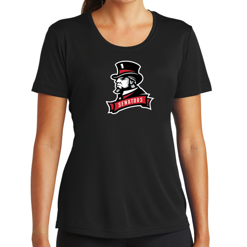  Womens Black Performance Tee - Senators