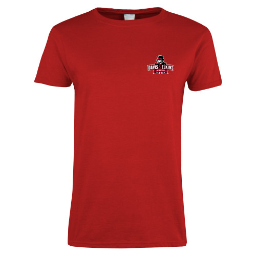  Womens Short Sleeve Red Tee - Primary Mark
