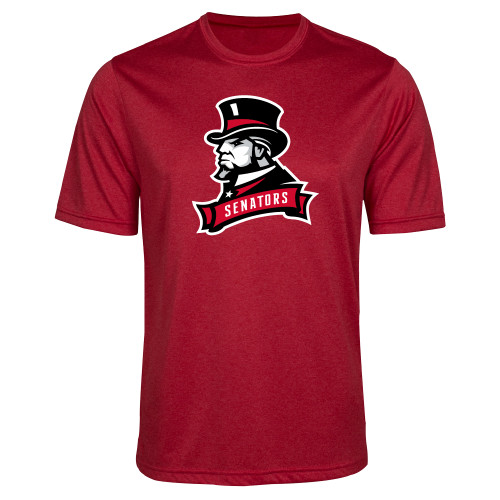  Red Heather Performance Contender Tee - Senators
