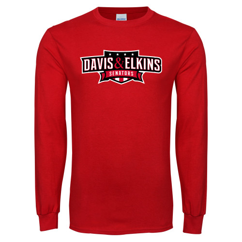  Red Long Sleeve T Shirt - Davis and Elkins Senators