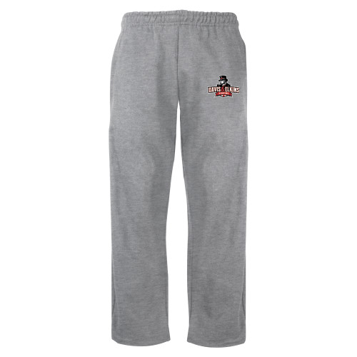  Grey Fleece Open Bottom Pant - Primary Mark