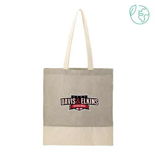  Split Recycled Grey Cotton Twill Convention Tote - Davis and Elkins Senators