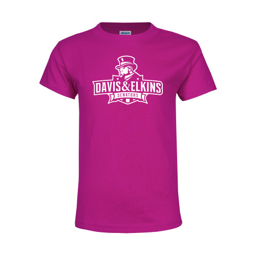  Youth Hot Pink T Shirt - Primary Mark
