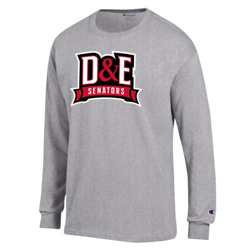  Champion Oxford Grey Long Sleeve T Shirt - D and E Senators