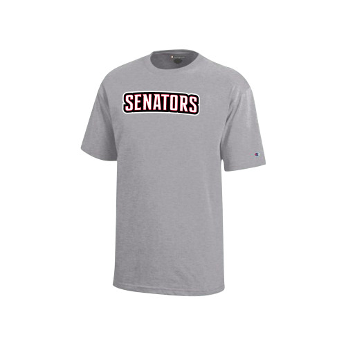  Champion Youth Grey Short Sleeve Tee - Senators Word Mark