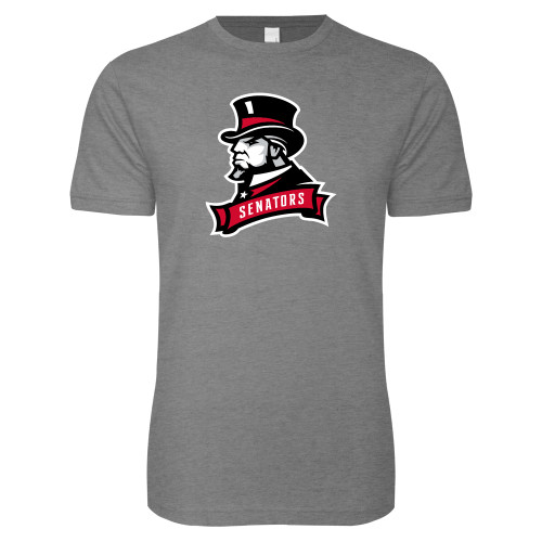  Next Level Heather Grey SoftStyle T Shirt - Senators