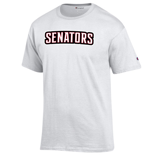  Champion White T Shirt - Senators Word Mark