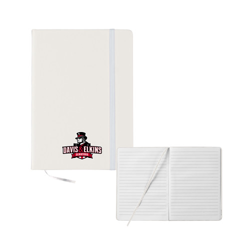  5x7 White Hard Cover Journal - Primary Mark