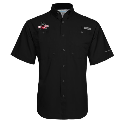  Columbia Black Tamiami Performance Short Sleeve Shirt - Primary Mark