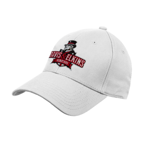 White Structured Adjustable Pro Style Hat - Primary Mark