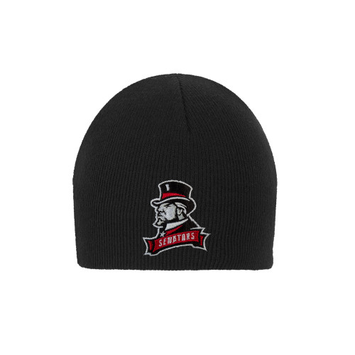  Black Knit Beanie - Senators