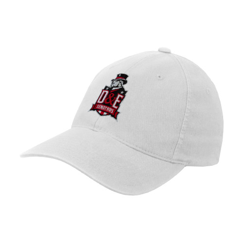  White Flexfit Structured Low Profile Hat - DE Senators