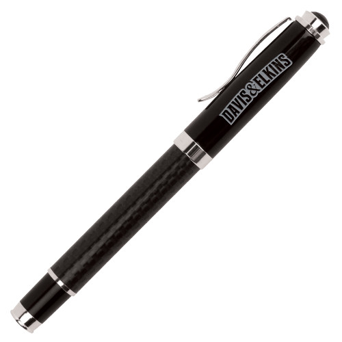  Luna Black Rollerball Pen - Davis and Elkins Wordmark Engraved