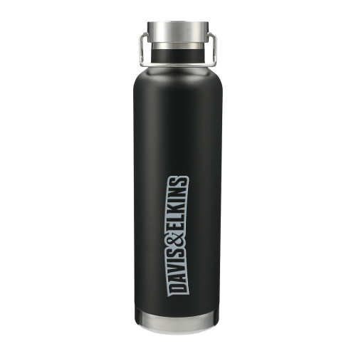  Thor Copper Vacuum Insulated Black Bottle 32oz - Davis and Elkins Wordmark Engraved
