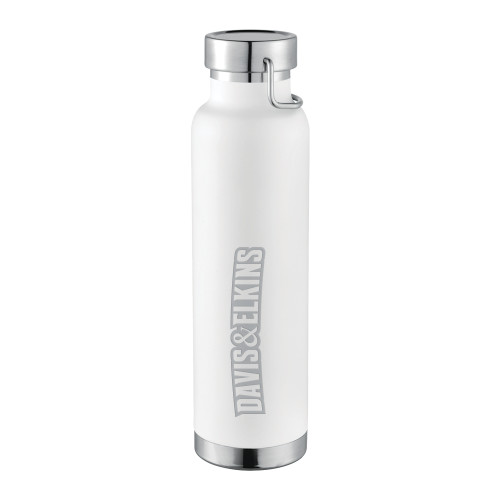  Thor Copper Vacuum Insulated White Bottle 22oz - Davis and Elkins Wordmark Engraved