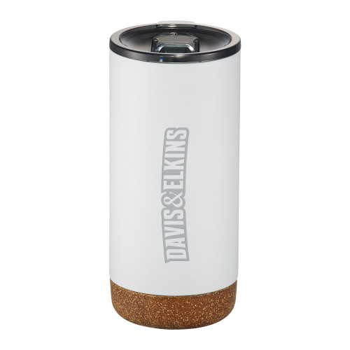  Valhalla Vacuum Insulated White Tumbler 16oz - Davis and Elkins Wordmark Engraved
