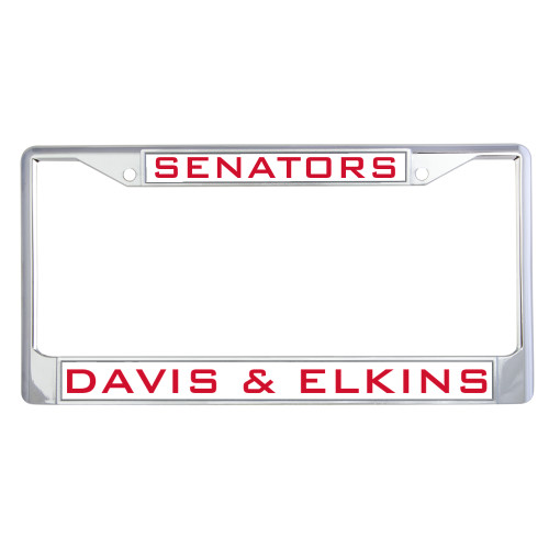  Metal License Plate Frame in Chrome - Senators