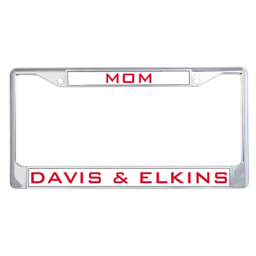  Mom Metal License Plate Frame in Chrome - Mom