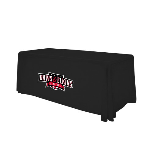  Black 6 foot Table Throw - Davis and Elkins Senators