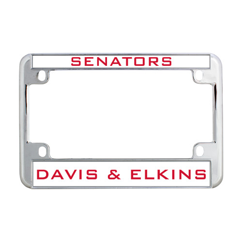  Metal Motorcycle License Plate Frame in Chrome - Senators