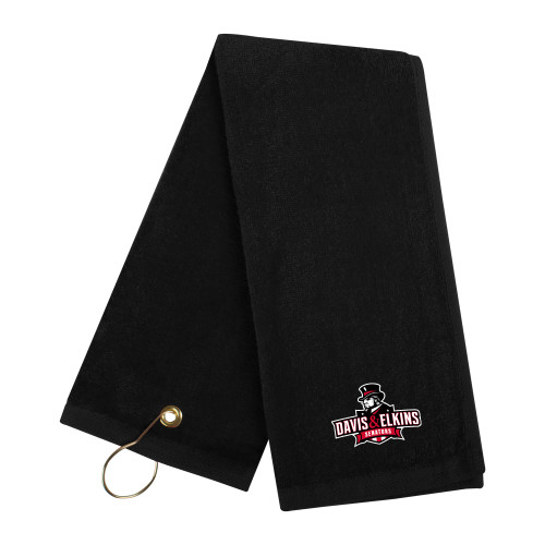  Black Golf Towel - Primary Mark