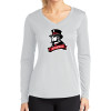 Thumbnail image for  Womens White Performance Long Sleeve V Neck Shirt