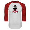 Thumbnail image for  White/Red Raglan Baseball T Shirt