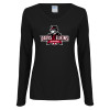 Thumbnail image for  Womens Black Long Sleeve V Neck Tee 
