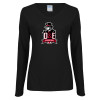 Thumbnail image for  Womens Black Long Sleeve V Neck Tee 