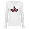 Thumbnail image for  Womens White Long Sleeve V Neck Tee